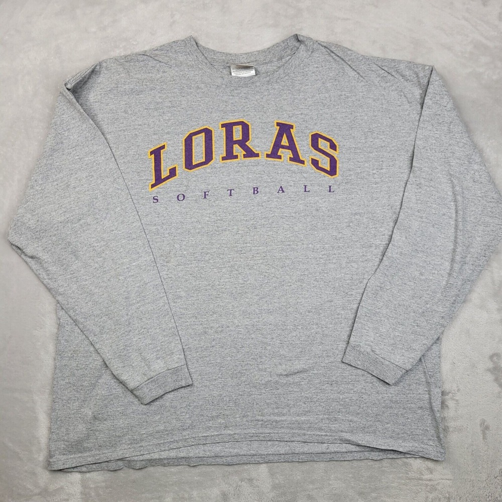 Vintage Nike Shirt Men XXL Long Sleeve Crew Loras College Softball Team School